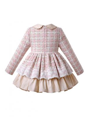 Girls Autumn Small Fragrance Tweed Dress + Handmade Headband