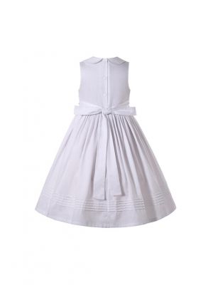 SS22 White Girls Smocked Dress