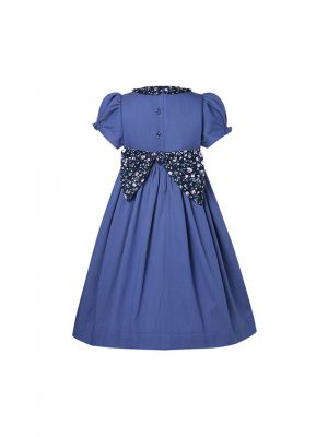 Puff Sleeve Girls Smocked Dress