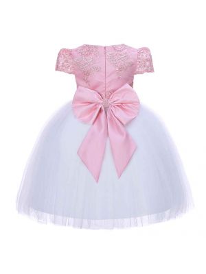 Girls Flower Feast Party Dress Big Bow 1082