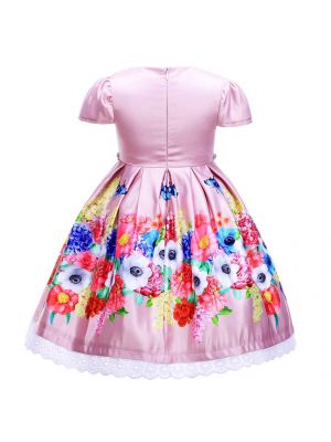 Latest Girl Flower Dress Pink Floral 1098