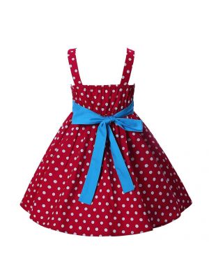 Red Polka Dot Halloween Cosplay Princess Dress